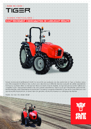 Traktörler 4wd SAME Tiger 80.4+