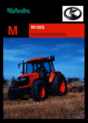 4WD Tractors Kubota M 108 S