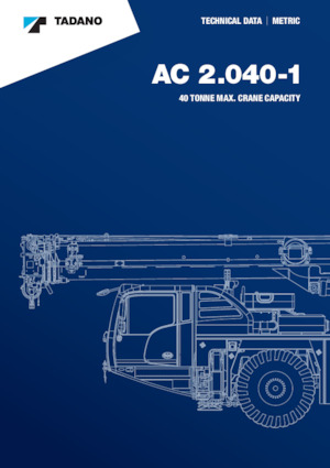 All-terrain Cranes Tadano AC 2.040-1