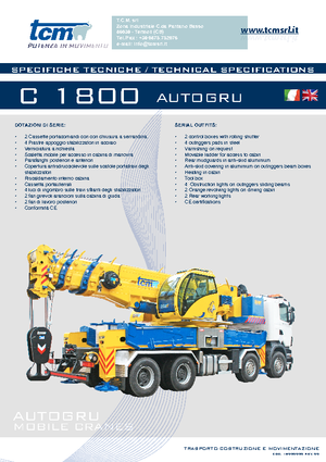 All-terrain Cranes tcm C 1800 (8x4x4)