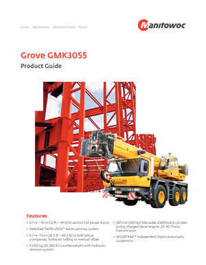 All-terrain Cranes Grove GMK3055 