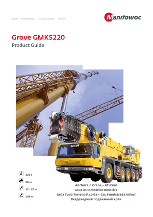 All-terrain Cranes Grove GMK5220 