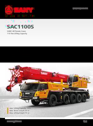 All-terrain Cranes Sany SAC1100S