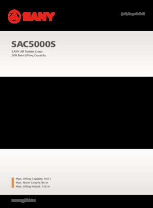 All-terrain Cranes Sany SAC5000S 