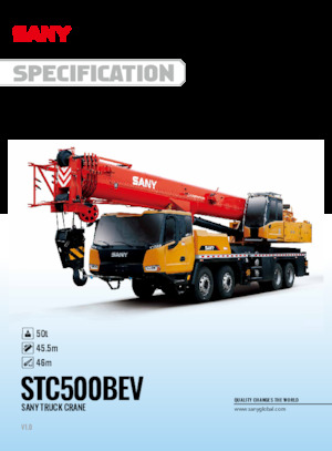 All-terrain Cranes Sany STC500BEV