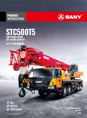 All-terrain Cranes Sany STC500T5