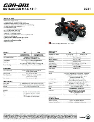 All-terrain vehicles (ATVs) & Quads can-am OUTLANDER 1000 MAX XT-P