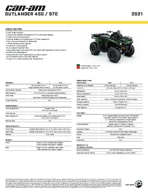 All-terrain vehicles (ATVs) & Quads can-am OUTLANDER 570