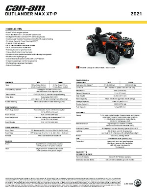 Arazi Araçları (ATV) & Dörtçekerler can-am OUTLANDER 850 MAX XT-P 