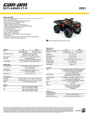 Arazi Araçları (ATV) & Dörtçekerler can-am OUTLANDER 1000R XT-P 