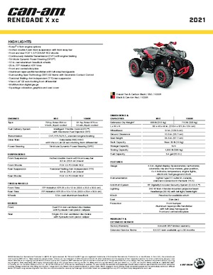 Arazi Araçları (ATV) & Dörtçekerler can-am RENEGADE 1000RX XC 