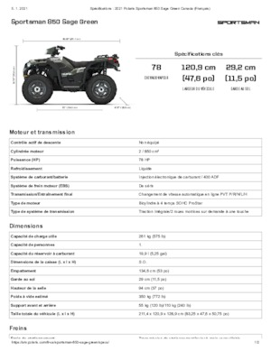 Arazi Araçları (ATV) & Dörtçekerler Polaris Sportsman 850