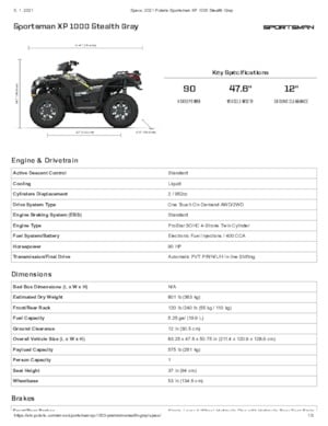 Arazi Araçları (ATV) & Dörtçekerler Polaris Sportsman XP 1000