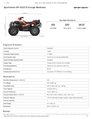 All-terrain vehicles (ATVs) & Quads Polaris Sportsman XP 1000 S