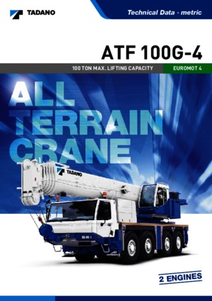 All-terrain Cranes Tadano ATF 100G-4