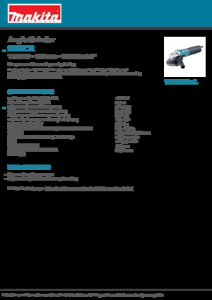 Açılı öğütücüler Makita 9561CR