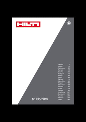 Açılı öğütücüler Hilti AG 230-27DB