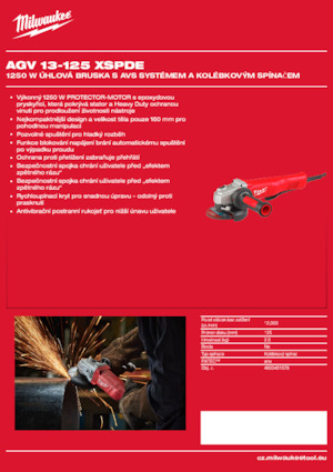 Açılı öğütücüler Milwaukee AGV 13-125 XSPDE