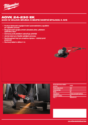 Açılı öğütücüler Milwaukee AGVK 24-230 EK