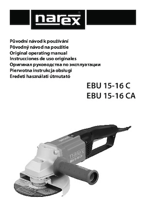 Açılı öğütücüler Narex EBU 15-16 C