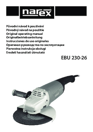 Açılı öğütücüler Narex EBU 230-26