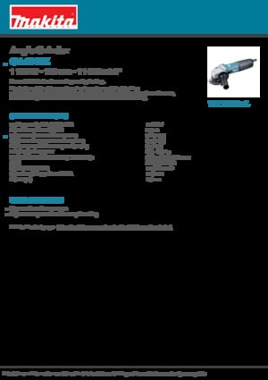 Angle Grinders Makita GA4040Z