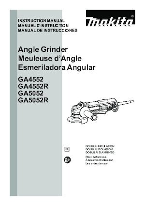 Açılı öğütücüler Makita GA4552 