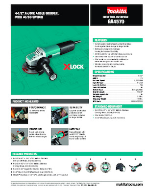 Açılı öğütücüler Makita GA4570