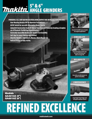 Angle Grinders Makita GA6010Z