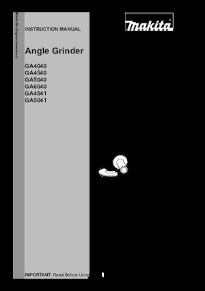 Açılı öğütücüler Makita GA5040