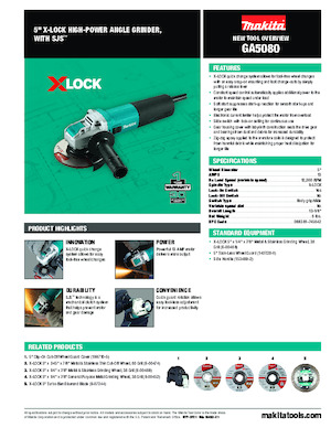 Angle Grinders Makita GA5080