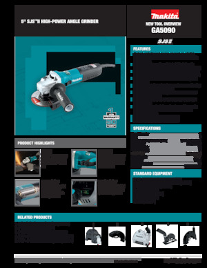 Açılı öğütücüler Makita GA5090
