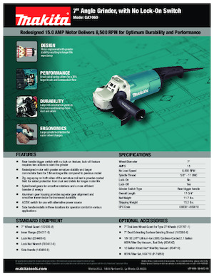 Açılı öğütücüler Makita GA7060 