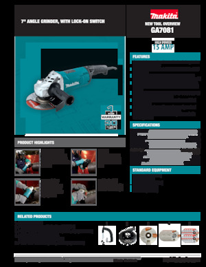 Açılı öğütücüler Makita GA7081