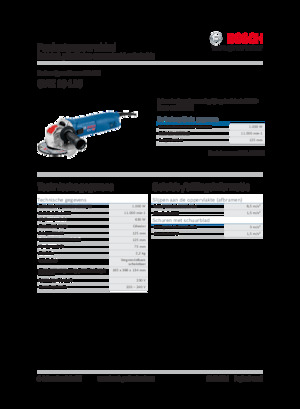 Açılı öğütücüler Bosch GWX 10-125