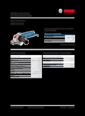 Açılı öğütücüler Bosch GWX 9-115 S