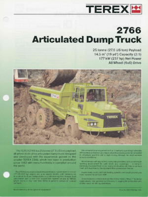Articulated Dump Trucks Terex 2766