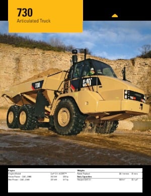 Mafsallı damperli kamyonlar Caterpillar 730