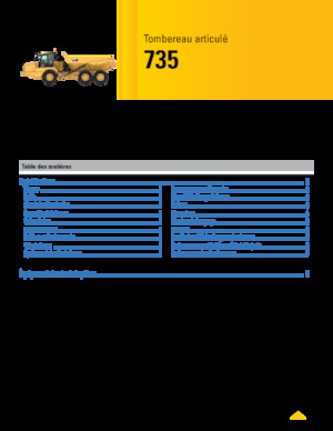 Mafsallı damperli kamyonlar Caterpillar 735-04A