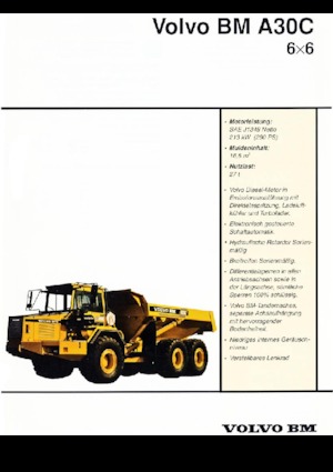 Articulated Dump Trucks Volvo A30C 6x6