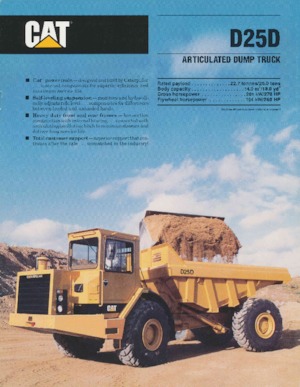 Articulated Dump Trucks Caterpillar D 25 D