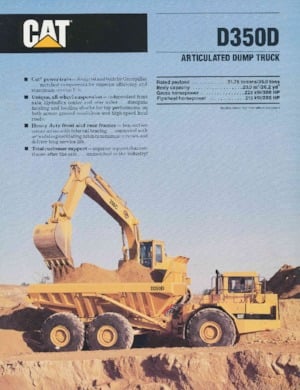 Articulated Dump Trucks Caterpillar D 350 D