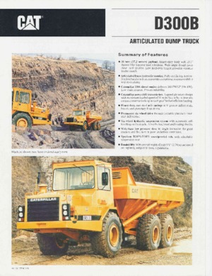 Articulated Dump Trucks Caterpillar D300B