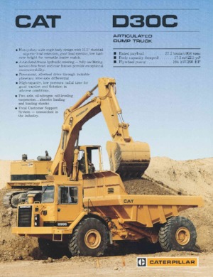Mafsallı damperli kamyonlar Caterpillar D30C