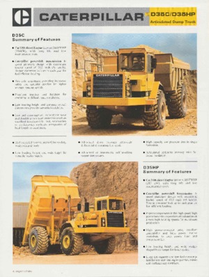 Articulated Dump Trucks Caterpillar D35C