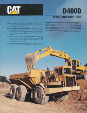 Articulated Dump Trucks Caterpillar D400D