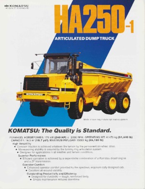 Articulated Dump Trucks Komatsu HA250-1