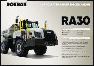 Articulated Dump Trucks Rokbak RA30