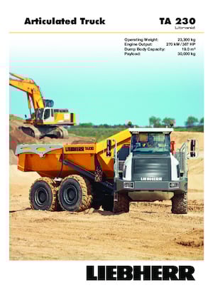 Articulated Dump Trucks Liebherr TA230