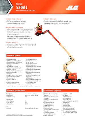 Wheeled Articulating Boom Lifts JLG 520AJ